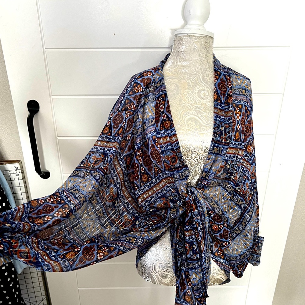 Free people sheer blousy top